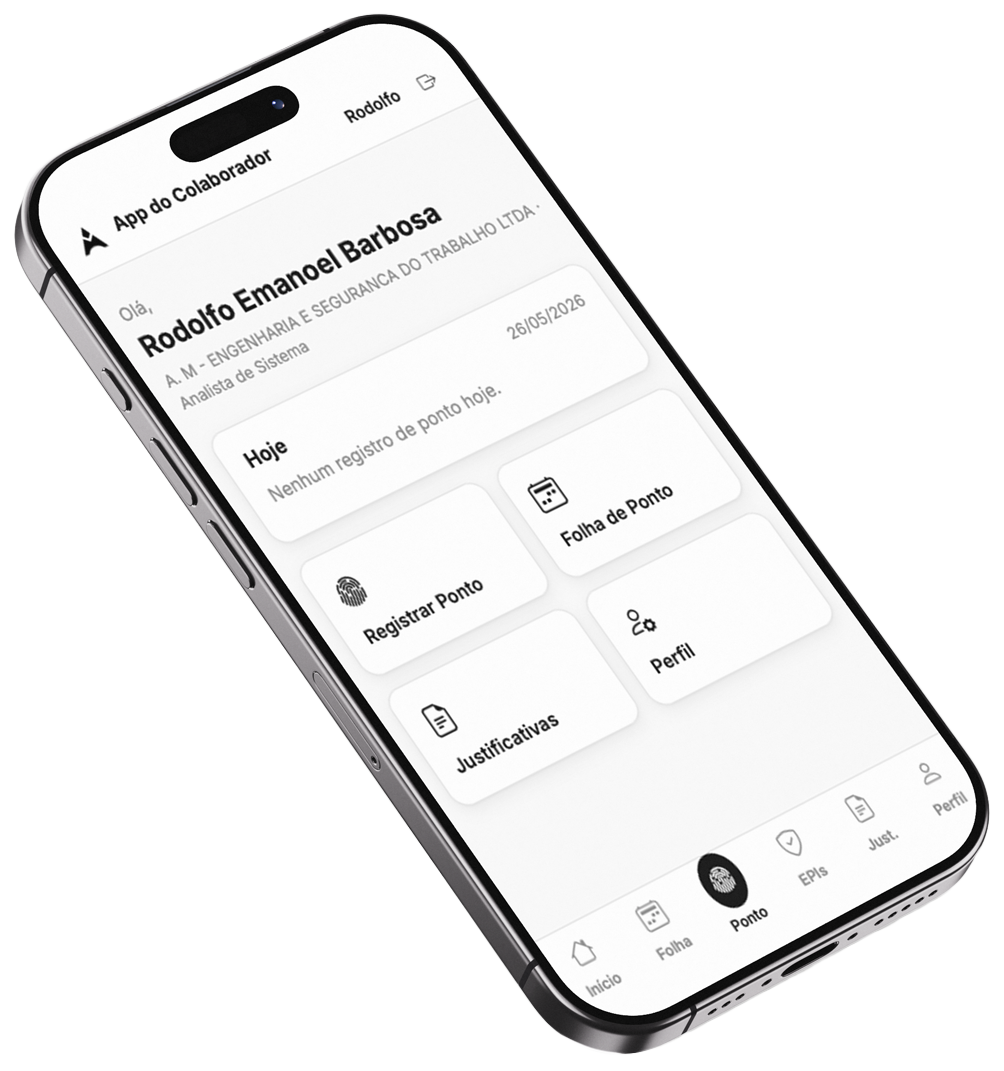 App AM Smart no celular do colaborador